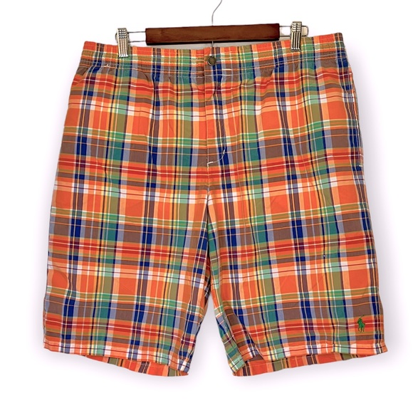 Polo Ralph Lauren Other - Like New Ralph Lauren Polo Swim Trunks Orange Blue Green Plaid Size XXL 2X